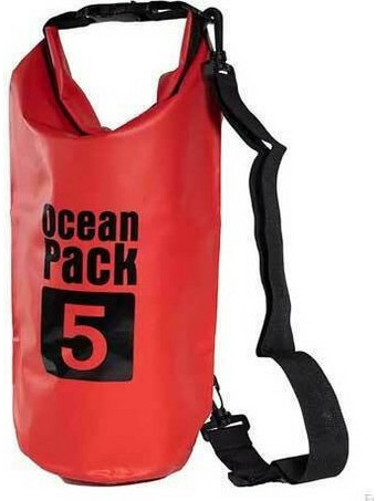 Ocean Pack 30012983 Στεγανός Σάκος Ώμου 5lt Κόκκινος