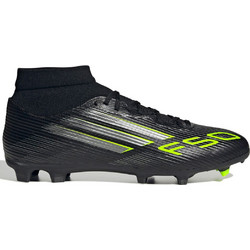 Adidas F50 League Mid FG/MG JI0887 Ποδοσφαιρικά Παπούτσια με Τάπες και Καλτσάκι Μαύρα Lime