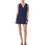 Mind Matter Patty Mini Καλοκαιρινό Καθημερινό Φόρεμα Λινό Navy Μπλε MML25-01-07-008