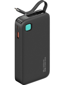 Usams CD224 Power Bank 10000mAh 20W με Θύρα USB-A & Θύρα USB-C Black