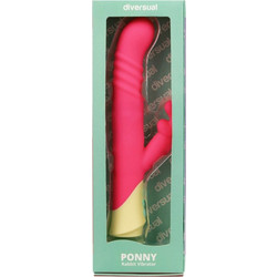 Diversual Ponny Rabbit Vibrator Δονητής Rabbit Κόκκινος
