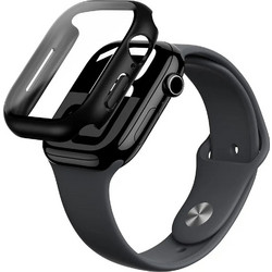 AMAZINGTHING Radix Θήκη Σιλικόνης Tempered Glass για Apple Watch 10 46mm Μαύρη