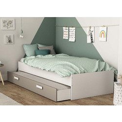 InsideHome Tidy Παιδικό Κρεβάτι Μονό για Στρώμα 90x195cm με Αποθηκευτικό Χώρο 0101.CB18