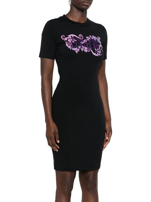 Versace Mini Καλοκαιρινό Καθημερινό Φόρεμα Μαύρο 77HAOE06CJ02E-899