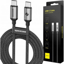 Spacecase CL01 Braided USB-C to USB-C 60W 1m Black 5905719109165