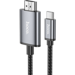 Hoco Καλώδιο Braided HDMI Male to USB-C Male 2m Black UA27