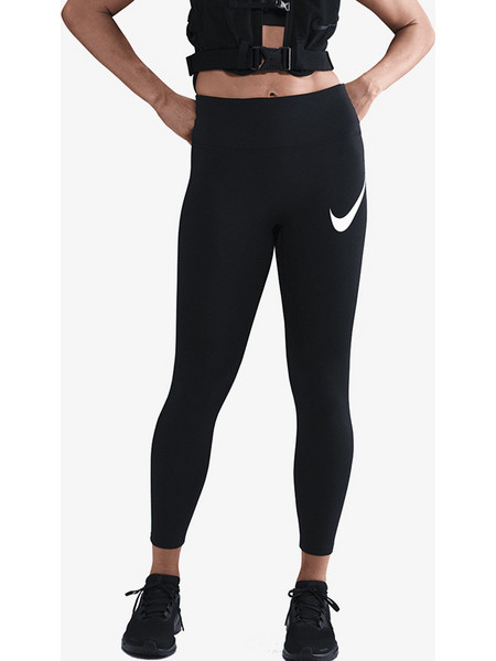 Nike Tempo Swoosh Γυναικείο Κολάν 7/8 Ψηλόμεσο Μαύρο HV2304-010
