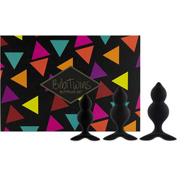Feelztoys Bibi Twin Πρωκτικές Σφήνες Μαύρες 3τμχ