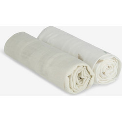Minene Πάνες Αγκαλιάς από Μουσελίνα Εκρού 70x70cm 2τμχ
