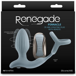 NS Novelties Renegade Pinnacle Πρωκτική Σφήνα Ασύρματη με Δόνηση 17cm Γκρι