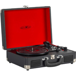Reflexion HIF1979BT Πικάπ Βαλιτσάκι με Ηχεία Bluetooth & USB Red Black