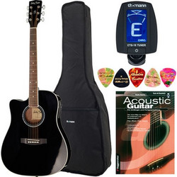 Harley Benton D-120CE-LH Black Bundle 1
