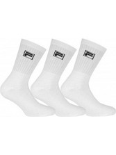 Fila Βαμβακερές Ανδρικές Κάλτσες Ψηλές Λευκές 3Pack F9000-300