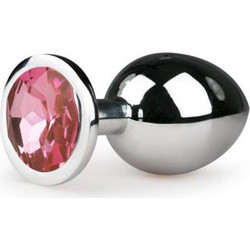 EasyToys Metal No 2 Πρωκτική Σφήνα Diamond Plug 8.4cm Ασημί Ροζ