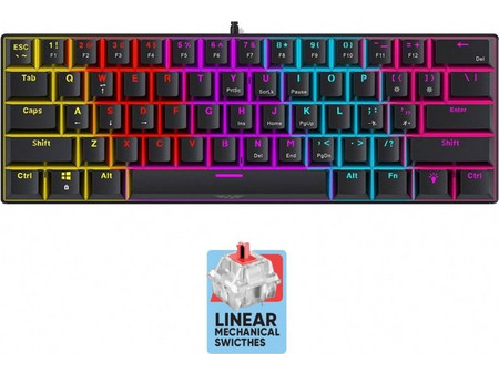 Armaggeddon MKA-1C Core Μηχανικό Gaming Πληκτρολόγιο 65% με Custom Red Διακόπτες RGB Black