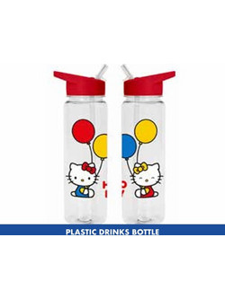Pyramid Hello Kitty Παιδικό Παγούρι Πλαστικό με Καλαμάκι Διαφανές Πολύχρωμο