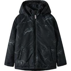 Name It Παιδικό Μπουφάν Χειμωνιάτικο Softshell Αδιάβροχο Μαύρο 13242823