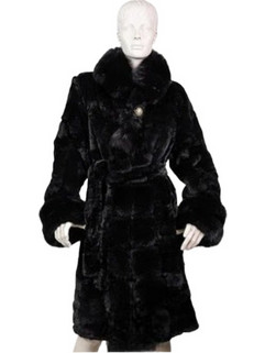 Leather Brands Γυναικεία Γούνα Μακριά Μαύρη FUR-COB-3