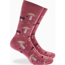 Walk Mushrooms Bamboo Ανδρικές Κάλτσες Ψηλές με Σχέδια Ροζ W304-47-61