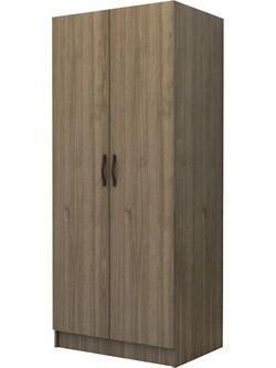 Megapap Δίφυλλη Ντουλάπα Ρούχων Vivian Καρυδί 80x51.8x181cm GP028-0137,3