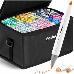 Ohuhu Honolulu Brush & Chisel Μαρκαδόροι Ζωγραφικής Σετ 168 Χρώματα