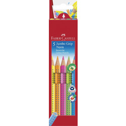 Faber-Castell Jumbo Grip Ξυλομπογιές Σετ 5τμχ 110994