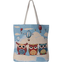 Silk Fashion Owl 9 Υφασμάτινη Τσάντα Θαλάσσης Ώμου Πολύχρωμη 45x45cm