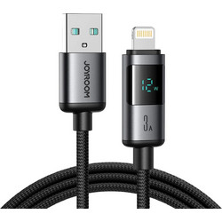 Joyroom S-A16 Pro Prism Series Angle 90° USB-A to Lightning Cable 1.2m Black 6956116722586
