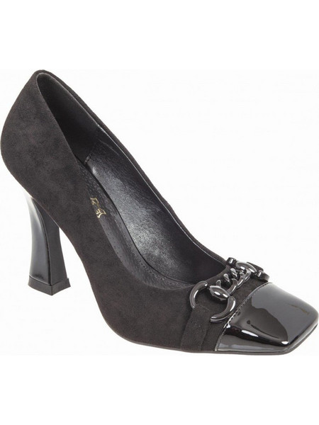 Adam's Γόβες Suede με Λεπτό Ψηλό Τακούνι Μαύρες 811-22512
