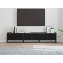 vidaXL Έπιπλο Τηλεόρασης Μοριοσανίδα Μαύρο Μ210xΠ35xΥ41cm 3402502