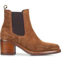 Alpe Γυναικεία Μποτάκια Chelsea Suede Ταμπά με Χοντρό Χαμηλό Τακούνι 5531-261
