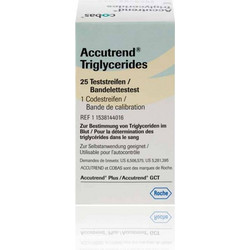Roche Accutrend Triglycerides Ταινίες Μέτρησης Τριγλυκεριδίων 25τμχ