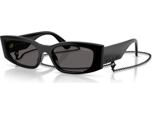 Vogue VO5655SU W44/87 Γυναικεία Γυαλιά Ηλίου Ορθογώνια Κοκάλινα Μαύρα με Μαύρο Φακό