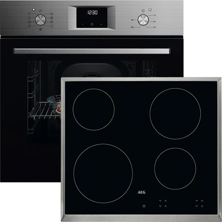 AEG Φούρνος Ηλεκτρικός Άνω Πάγκου 65lt 57.6cm OU5AB21CM με Κεραμικές Εστίες HK624000XB