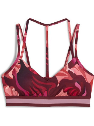 Puma Floral Ribbon Αθλητικό Μπουστάκι με Μέτρια Στήριξη Φούξια 527494-96
