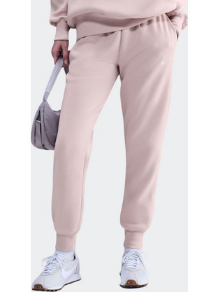 Nike Γυναικείο Παντελόνι Φόρμας Fleece με Λάστιχο Ροζ FZ7626-667