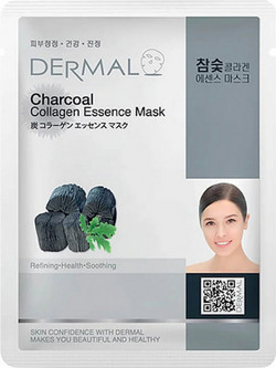 Dermal Charcoal Collagen Sheet Μάσκα Προσώπου με Άνθρακα 23gr
