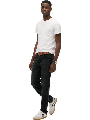 Superdry Ανδρικό Τζιν Παντελόνι Slim Εφαρμογή Μαύρο M7010887A-UIG