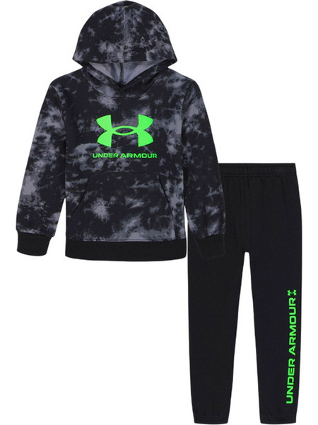 Under Armour Παιδικό Σετ Φόρμας Μαύρο Ανθρακί Lime UAFII0BE-001