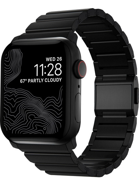 Nomad Titanium V2 Λουράκι Μεταλλικό Black (Apple Watch 46 / 49mm)