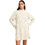 Funky Buddha Mini Καθημερινό Φόρεμα Πλεκτό Εκρού FBL012-100-13