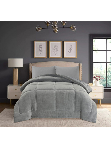 Liolios Home Κουβερτοπάπλωμα Υπέρδιπλο 220x240 Napoli Grey