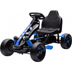 AIYAPLAY Ποδοκίνητο Μονοθέσιο Παιδικό Go Cart με Πετάλια Μαύρο Μπλε 370-395V00BU