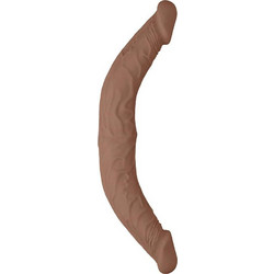 Shots RealRock Double Dong Διπλό Dildo 35.6cm Καφέ