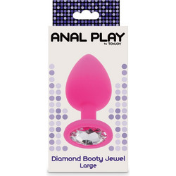 ToyJoy Diamond Booty Jewel Large Πρωκτική Σφήνα Diamond Plug 9cm Μωβ