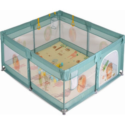 Moni Playpen GameZone Πάρκο με Στρώμα & Δίχτυ Πράσινο Mint