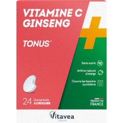 Vitavea Vitamin C & Ginseng 24 Μασώμενα Δισκία