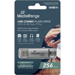 MediaRange MR939-1 256GB USB Stick 3.2 Gen 1 με USB-A & USB-C