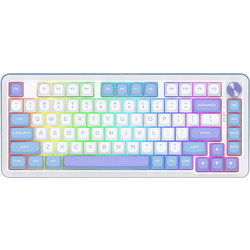 Redragon Κ681 Pro Ασύρματο Μηχανικό Gaming Πληκτρολόγιο TenKeyLess με Custom Blue Διακόπτες RGB White
