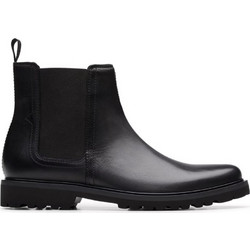 Clarks Berwick Easy Ανδρικά Chelsea Μποτάκια Δερμάτινα Μαύρα 26183723